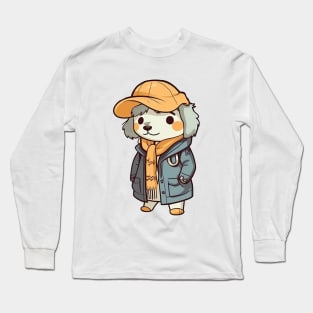 A cute dog wearing street fashion Long Sleeve T-Shirt